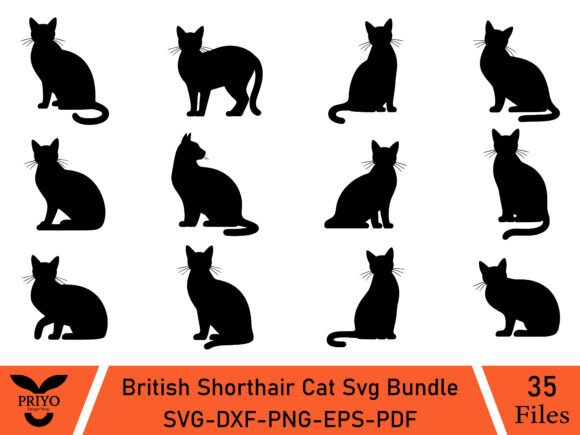 British Shorthair Cat Svg Bundle: A Graphics Must-Have for Crafts