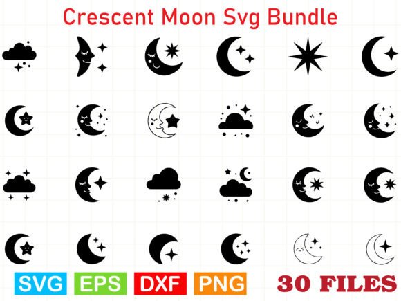 Crescent Moon Svg Bundle: A Versatile Graphics Tool for Crafts