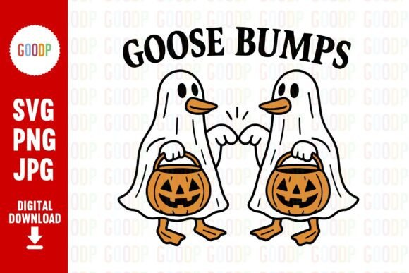 Cute Goose Bumps Halloween Ghost Ducks Png Graphics