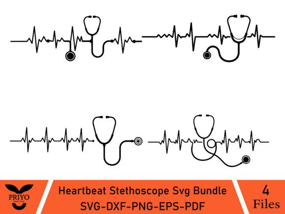 Heartbeat Stethoscope Svg Bundle: A Crafty Graphic Asset