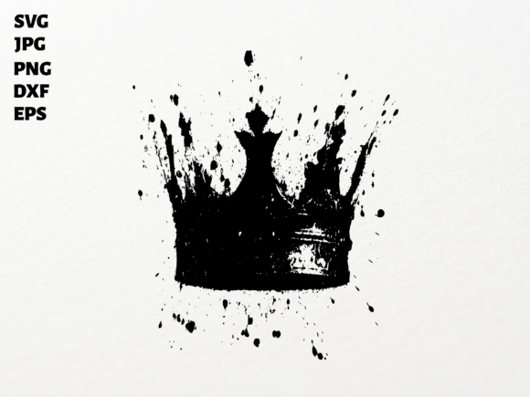 Ink Splatter Crown SVG: A Royal Addition to Crafts and Graphics