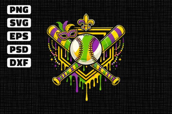 Mardi Gras Softball SVG: A Versatile Graphics Asset for Crafts