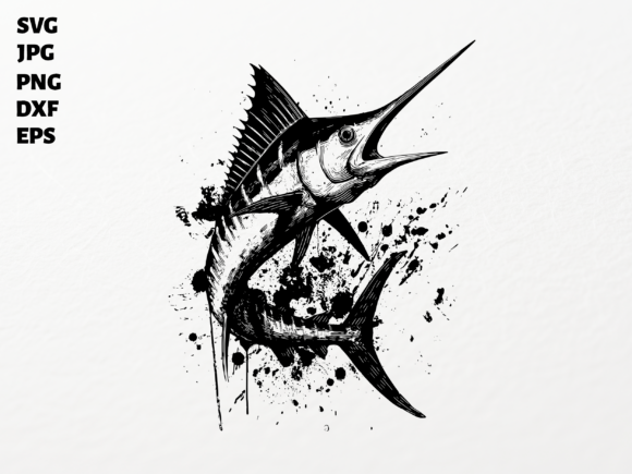 Marlin Fish SVG: A Bold Graphic for Crafts & Publishing