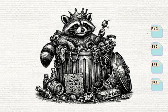 Raccoon King SVG: A Versatile Graphic for Creative Crafts