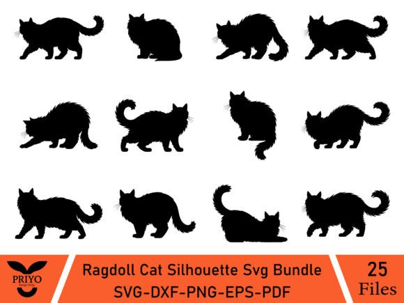 Ragdoll Cat Silhouette Svg Bundle: A Graphics Must-Have for Crafts