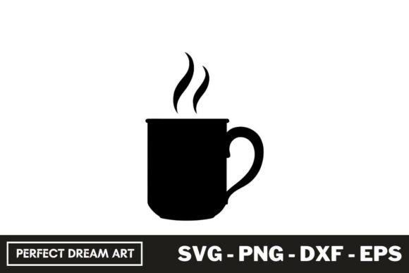 Steaming Mug Silhouette SVG: A Versatile Craft Graphics Asset