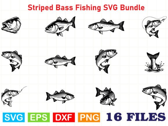 Striped Bass Fishing SVG Bundle: A Versatile Graphics Craft