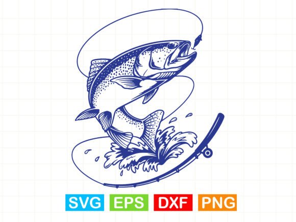 Trout Fishing SVG: A Versatile Graphic for Creative Crafts